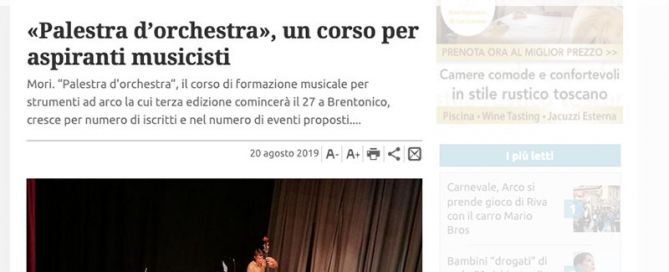 Giornale Trentino 20/08/2019